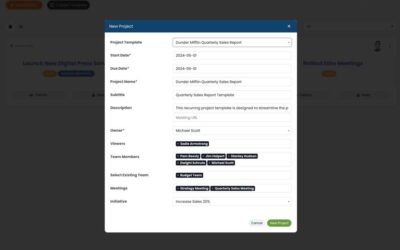 Streamline Your Workflow with Recurring Projects and Project Templates in Performance Scoring