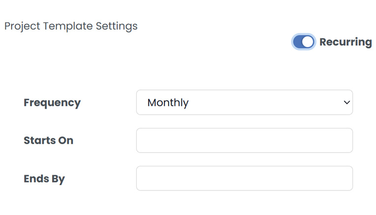 Recurring Project Templates