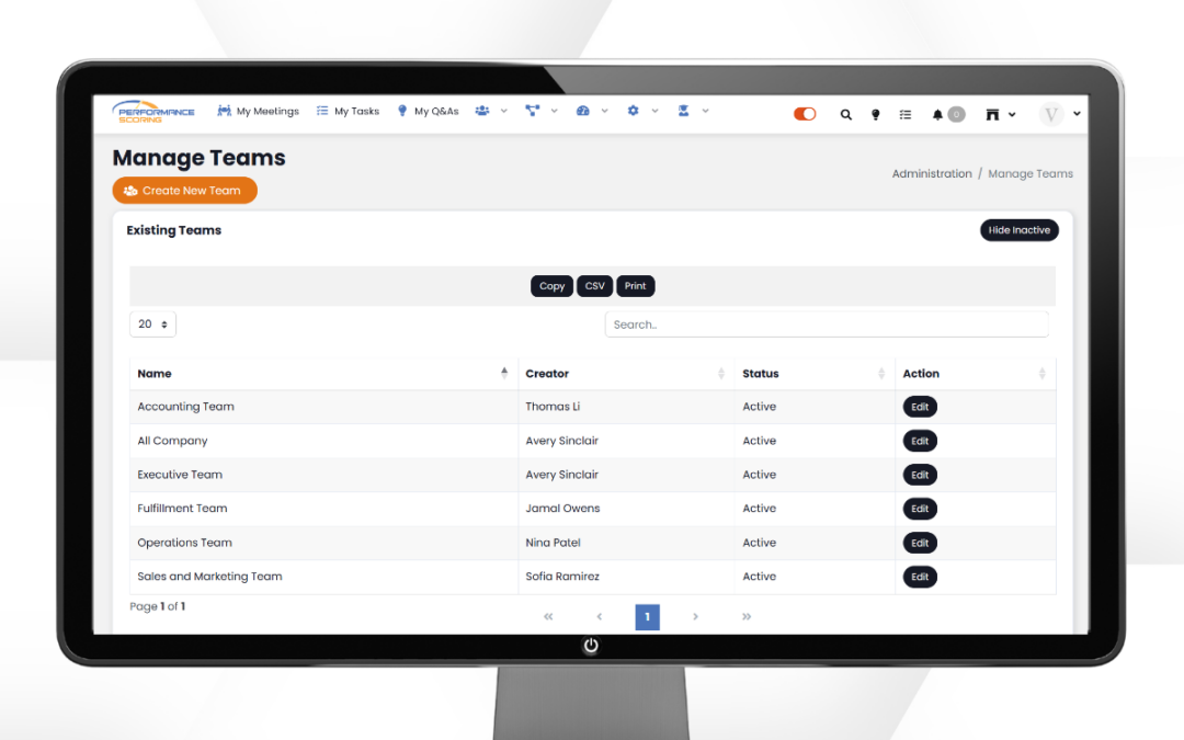 Knowledge Base Express: Setting Up Teams in Performance Scoring