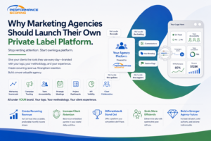 Marketing agency launching its own private label platform with branded dashboards and client accountability tools