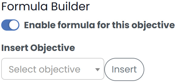 Performance Scoring Formula Builder Enabled